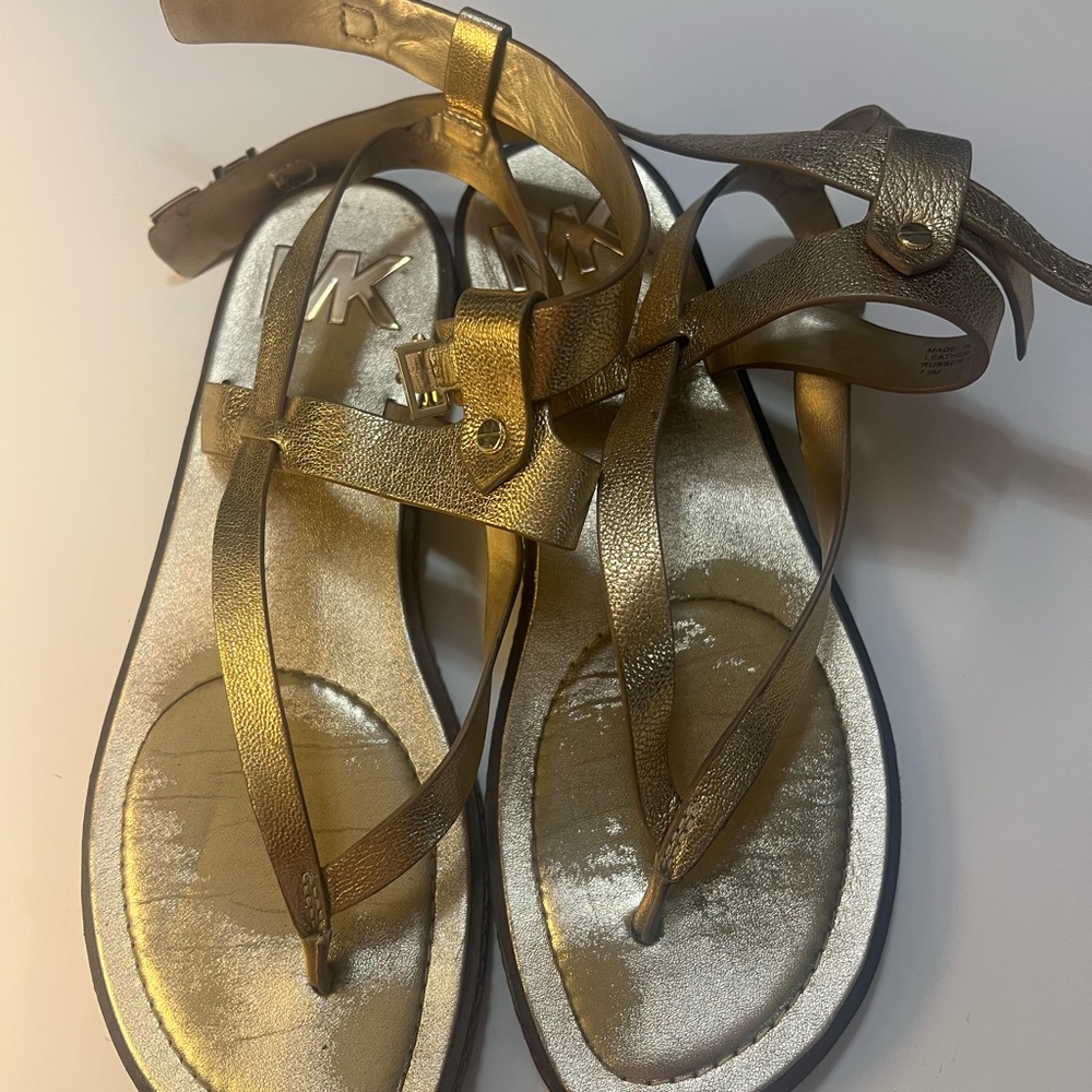 Michael Kors Metallic Gold Sandals
